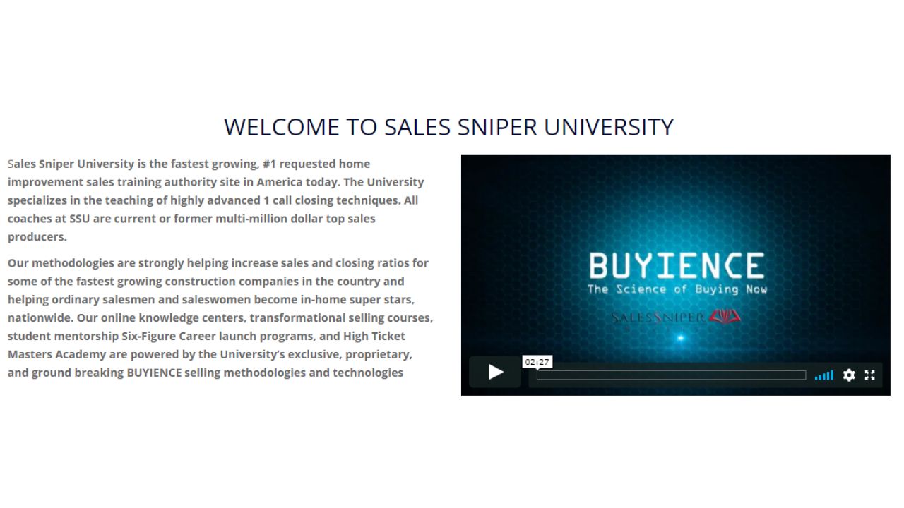 Sales Sniper University