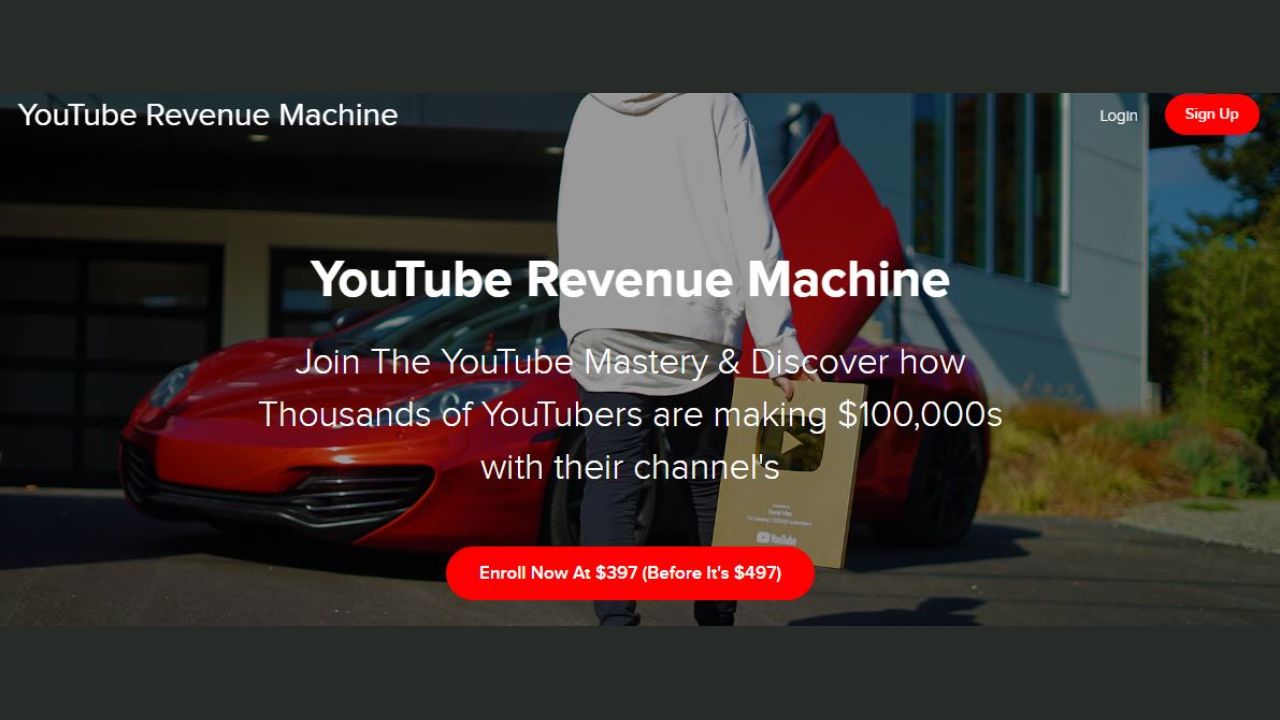 YouTube Revenue Machine Making 6 Figures A Year Full Course