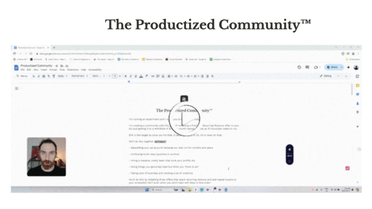 The Productized Community
